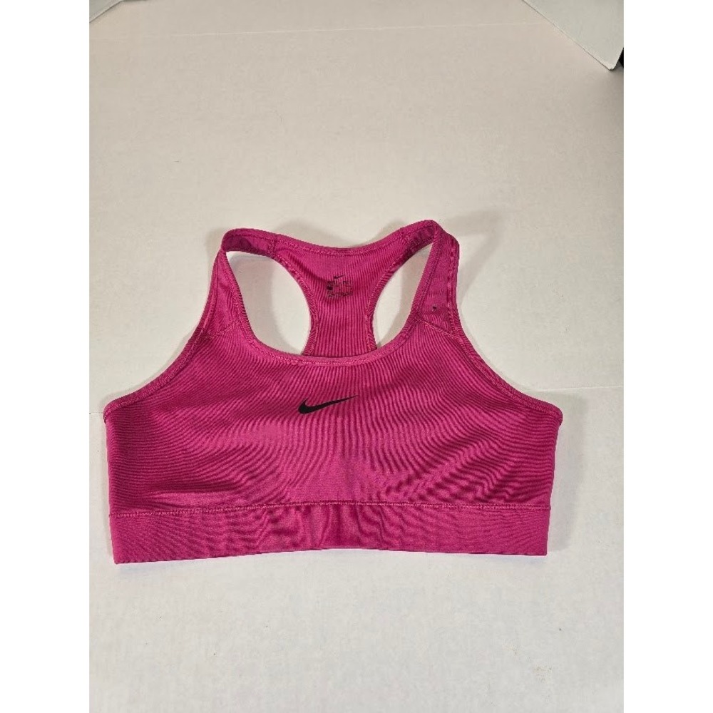 Nike DRI-FIT‎ Sports Bra Racerback Medium Support Pink Activewear Womens
